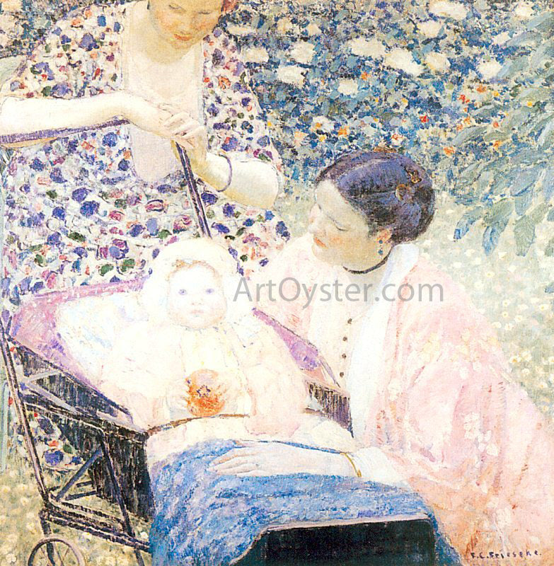  Frederick Carl Frieseke A Mother - Hand Painted Oil Painting