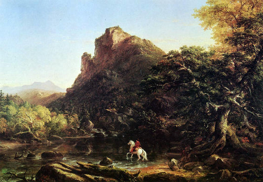  Thomas Cole The Mountain Ford - Hand Painted Oil Painting