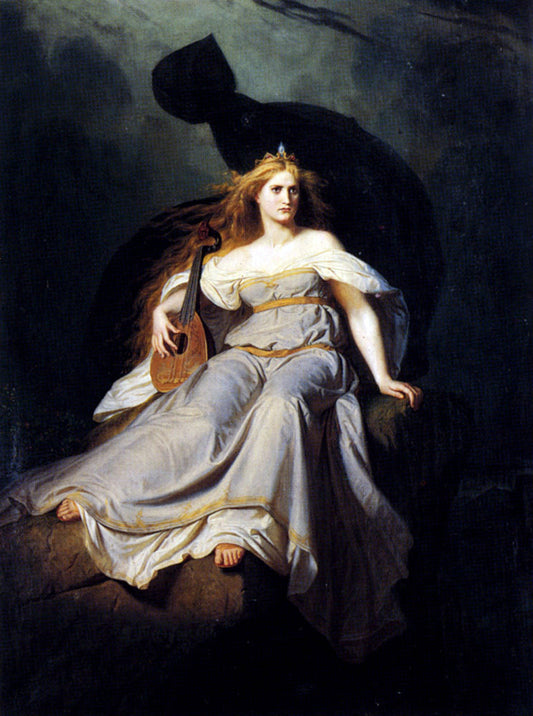  Karl Adolf Ehrhardt The Muse Of Music - Hand Painted Oil Painting