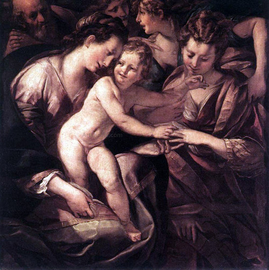  Giulio Cesare Procaccini The Mystic Marriage of St Catherine - Hand Painted Oil Painting