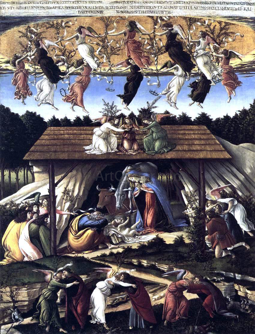  Sandro Botticelli The Mystical Nativity - Hand Painted Oil Painting