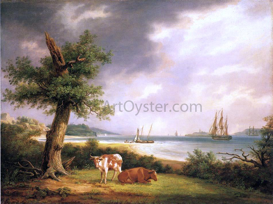  Thomas Birch The Narrows, New York Bay - Hand Painted Oil Painting