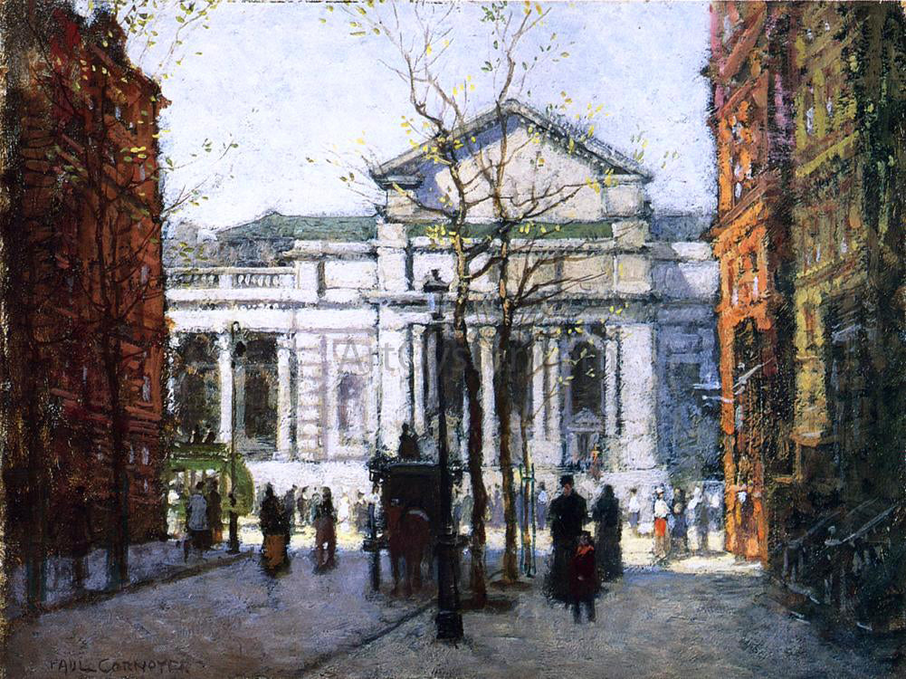  Paul Cornoyer The New York Library - Hand Painted Oil Painting