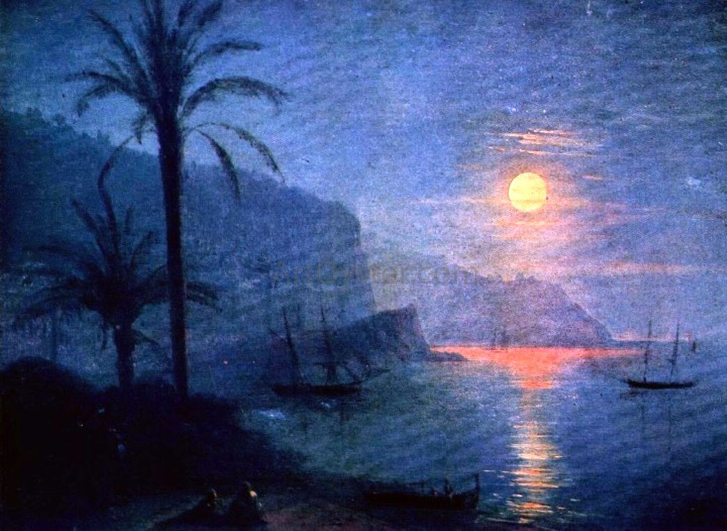  Ivan Constantinovich Aivazovsky The Nice at Night - Hand Painted Oil Painting