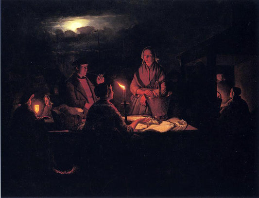  Petrus Van Schendel The Night Market - Hand Painted Oil Painting