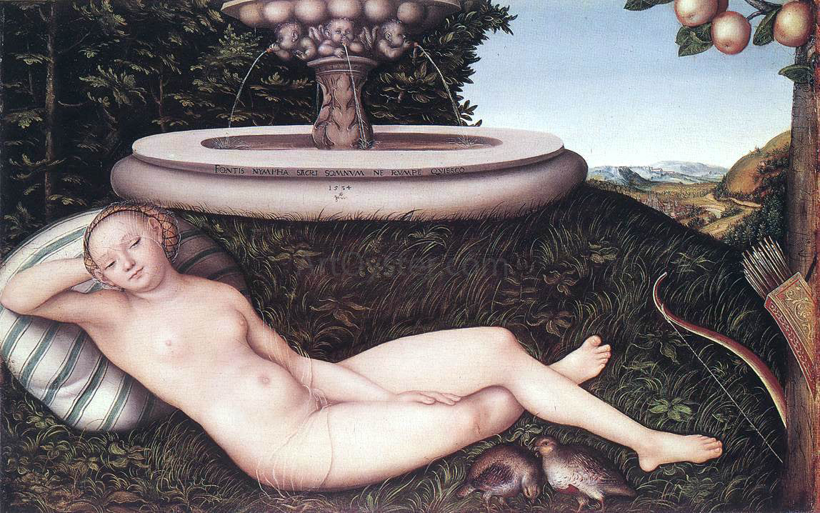  The Elder Lucas Cranach The Nymph of the Fountain - Hand Painted Oil Painting
