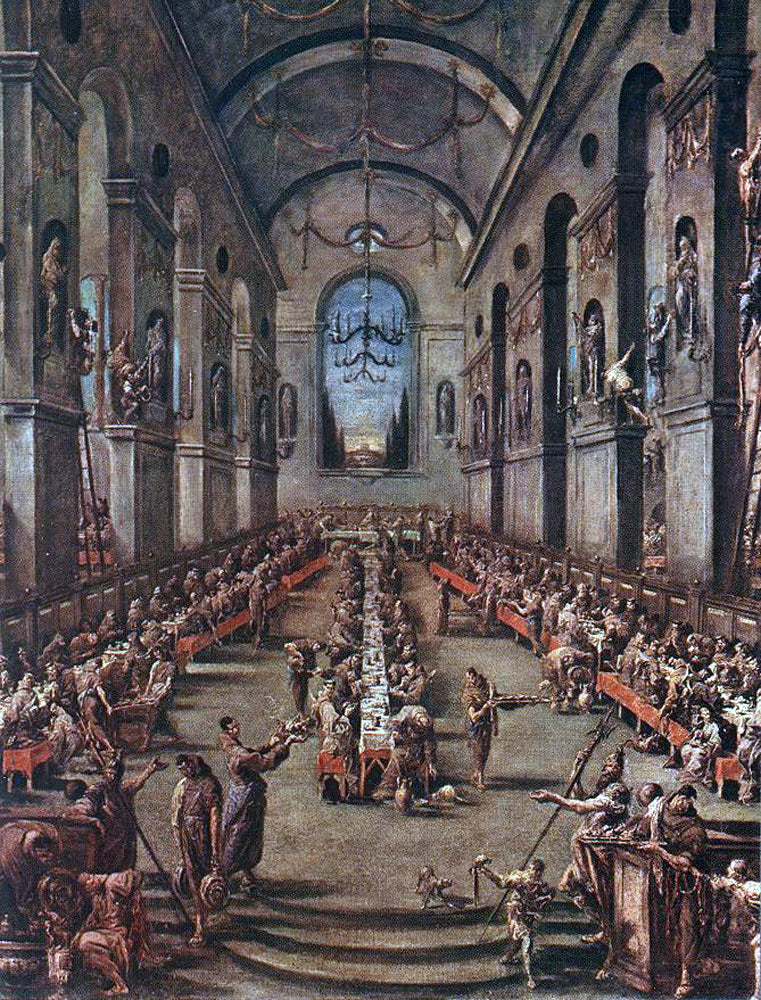  Alessandro Magnasco The Observant Friars in the Refectory - Hand Painted Oil Painting