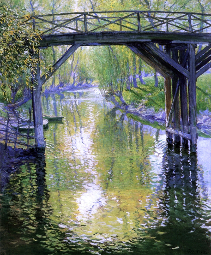  Guy Orlando Rose The Old Bridge, France - Hand Painted Oil Painting