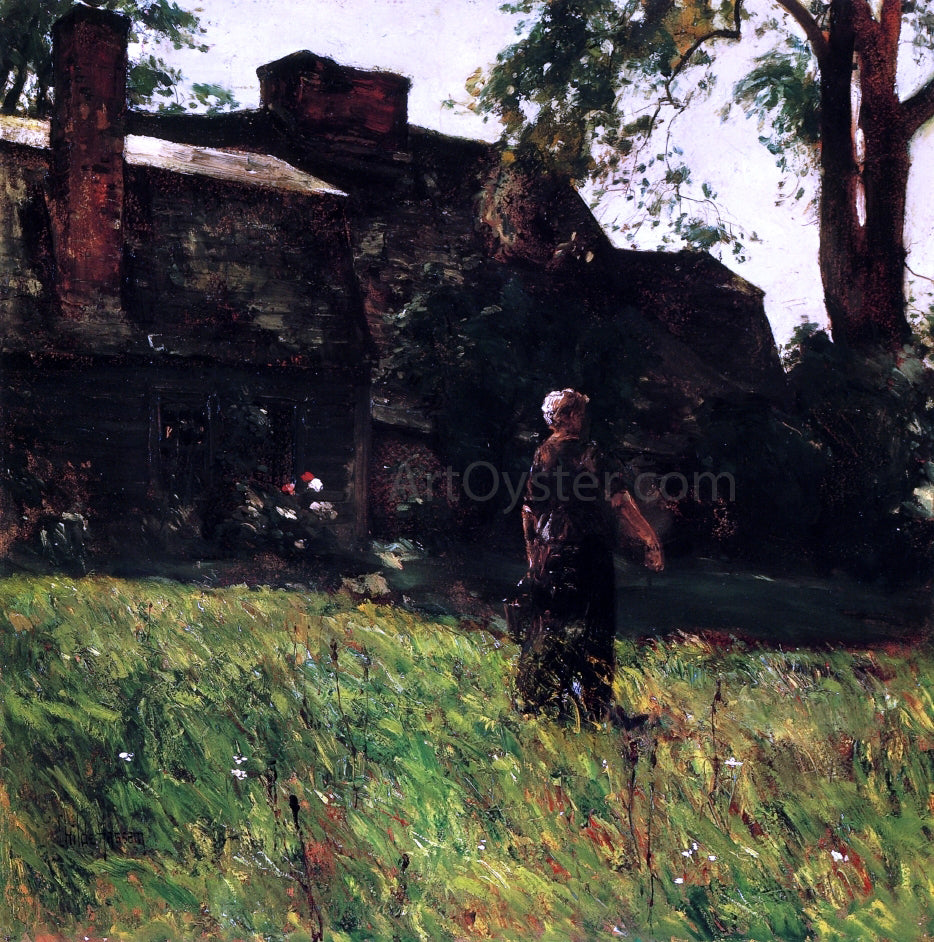  Frederick Childe Hassam The Old Fairbanks House, Dedham, Massachusetts - Hand Painted Oil Painting