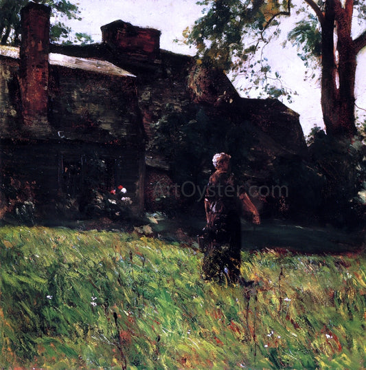  Frederick Childe Hassam The Old Fairbanks House, Dedham, Massachusetts - Hand Painted Oil Painting