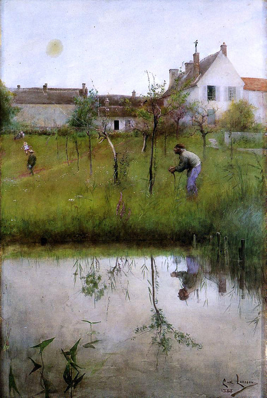  Carl Larsson The Old Man and the New Trees - Hand Painted Oil Painting