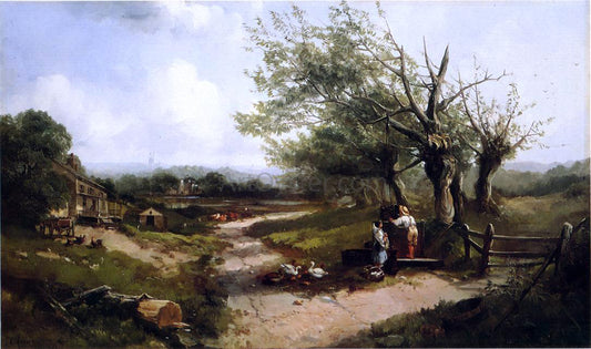  Andrew W Melrose The Old Oaken Bucket - Hand Painted Oil Painting