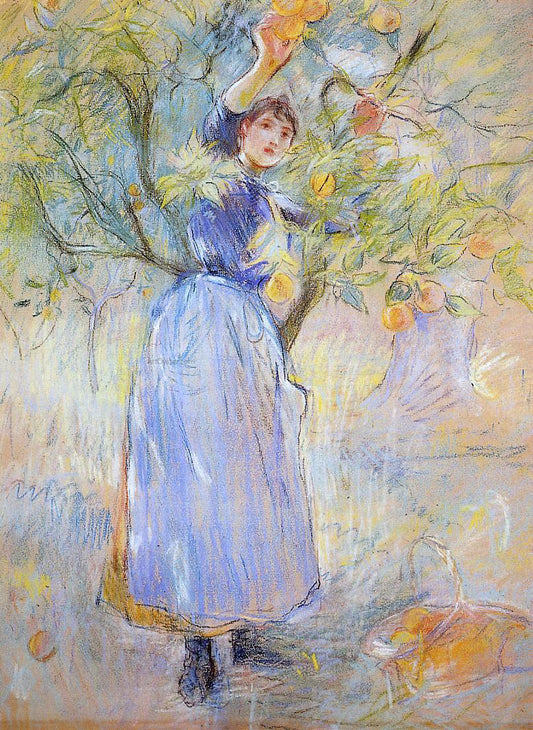  Berthe Morisot The Orange Picker - Hand Painted Oil Painting
