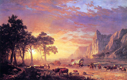  Albert Bierstadt The Oregon Trail - Hand Painted Oil Painting