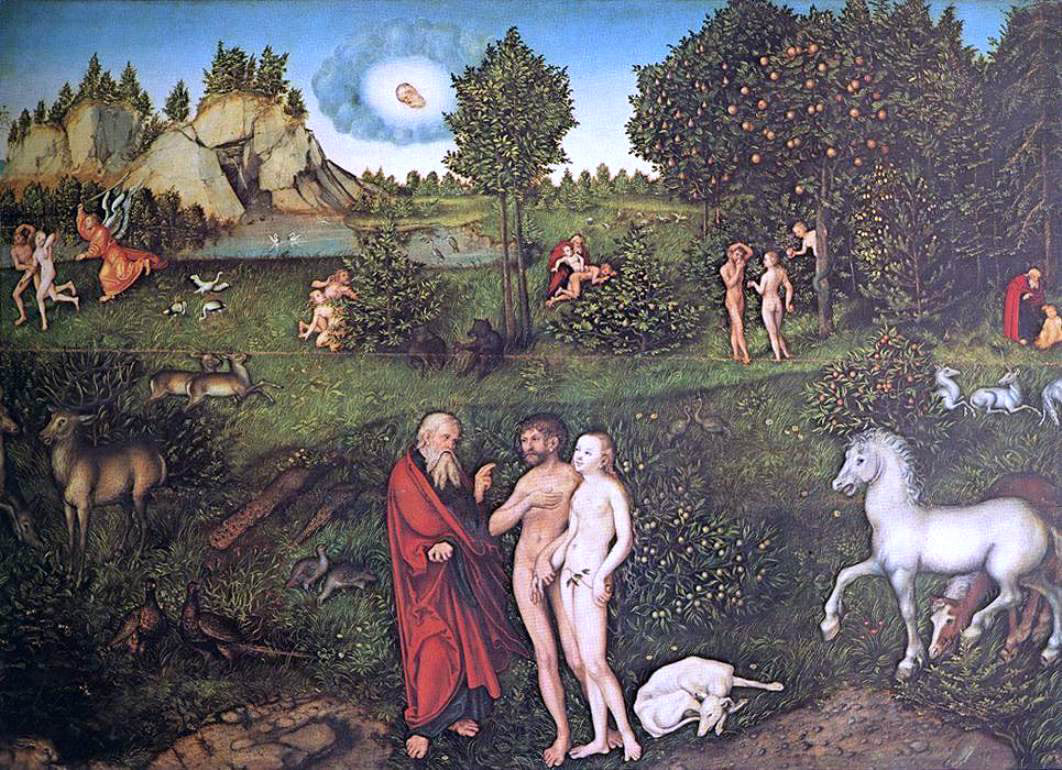  The Elder Lucas Cranach The Paradise - Hand Painted Oil Painting