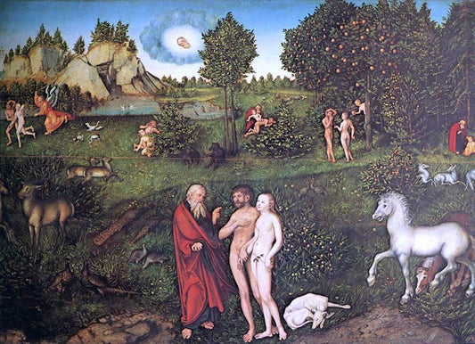  The Elder Lucas Cranach The Paradise - Hand Painted Oil Painting