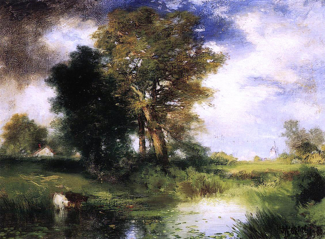  Thomas Moran The Passing Storm - Hand Painted Oil Painting