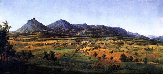  Edward Beyer The Peaks of Otter and the Town of Liberty - Hand Painted Oil Painting