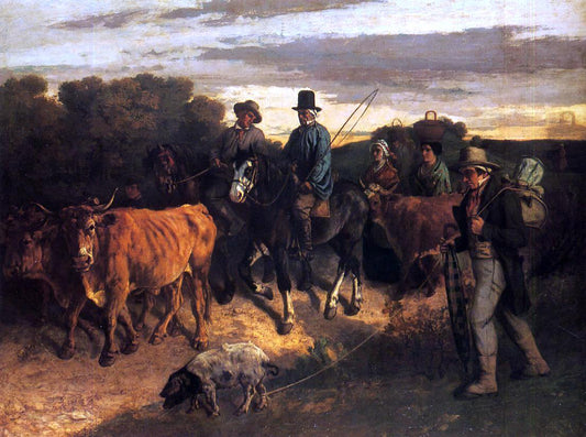  Gustave Courbet The Peasants of Flagey Returning from the Fair, Ornans - Hand Painted Oil Painting