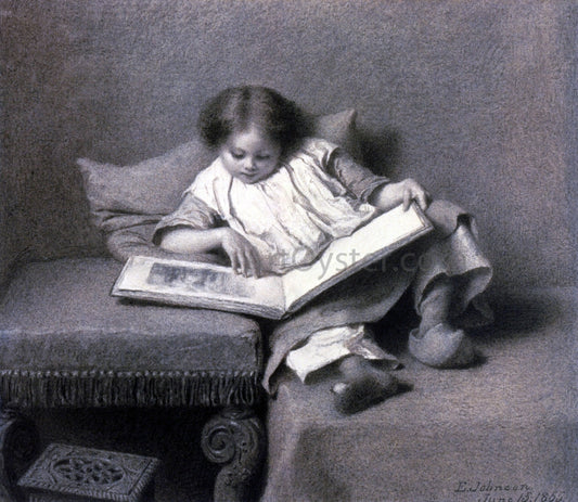  Eastman Johnson The Picture Book - Hand Painted Oil Painting