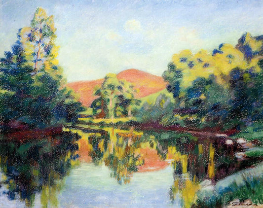  Armand Guillaumin The Pink Mountain - Hand Painted Oil Painting