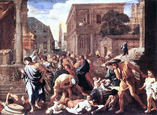  Nicolas Poussin The Plague at Ashod - Hand Painted Oil Painting