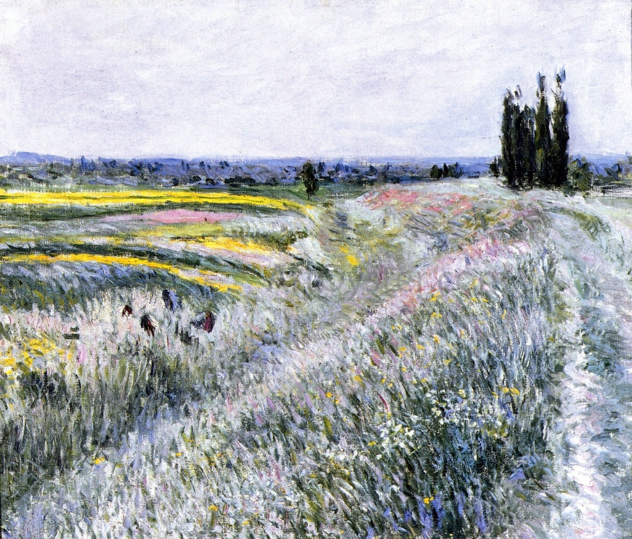  Gustave Caillebotte The Plain at Gennevilliers, Group of Poplars - Hand Painted Oil Painting