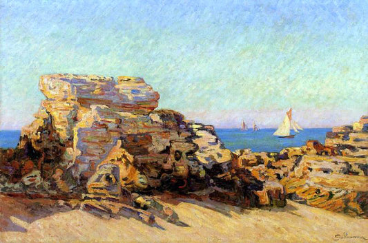  Armand Guillaumin The Platin Rock at Saint-Palais - Hand Painted Oil Painting