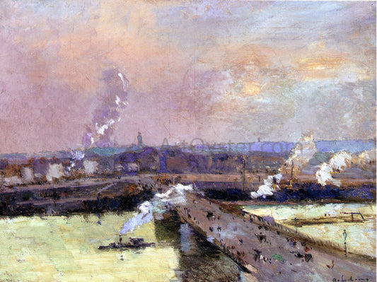  Eugene-Louis Boudin The Pont Boieldieu, Rouen - Hand Painted Oil Painting