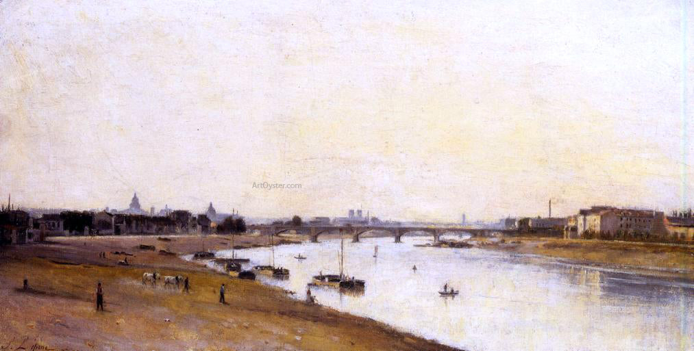  Stanislas Lepine The Pont National as Seen from Quai d'Ivry, Paris - Hand Painted Oil Painting