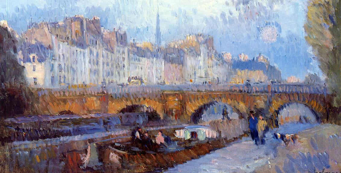  Albert Lebourg The Pont Neuf and the Monnaie Lock - Hand Painted Oil Painting