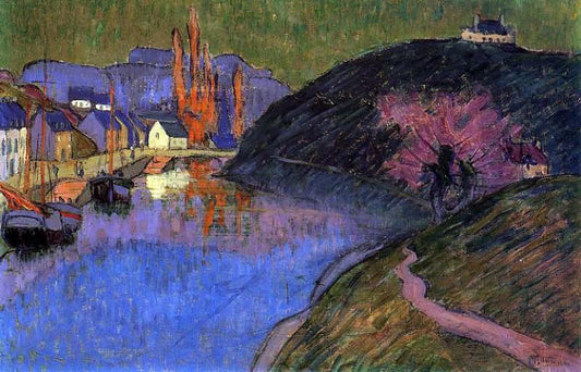  Emile Jourdan The Port of Pont-Aven - Hand Painted Oil Painting