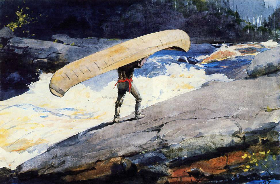  Winslow Homer The Portage - Hand Painted Oil Painting