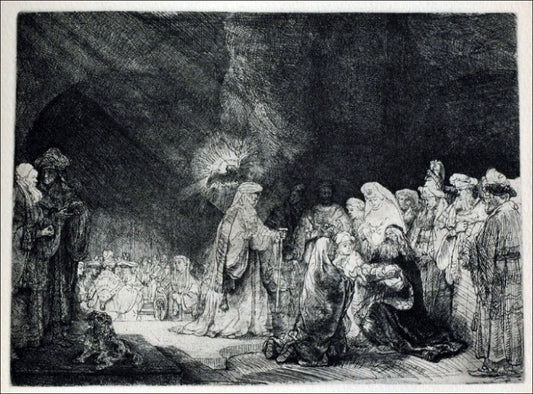  Rembrandt Van Rijn The Presentation in the Vaulted Temple - Hand Painted Oil Painting