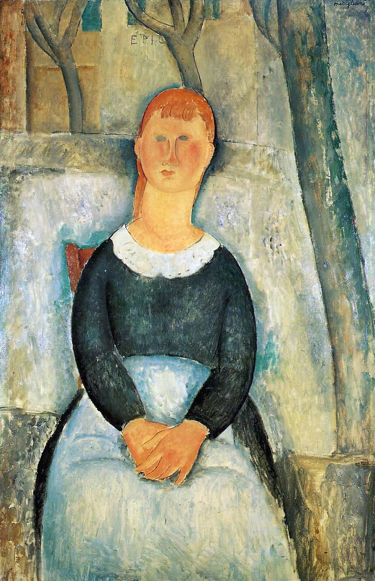  Amedeo Modigliani The Pretty Vegetable Vendor - Hand Painted Oil Painting