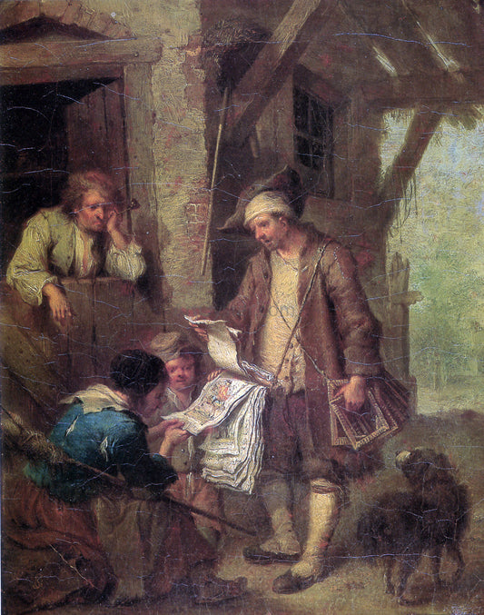  Joseph Conrad Seekatz The Print Seller - Hand Painted Oil Painting