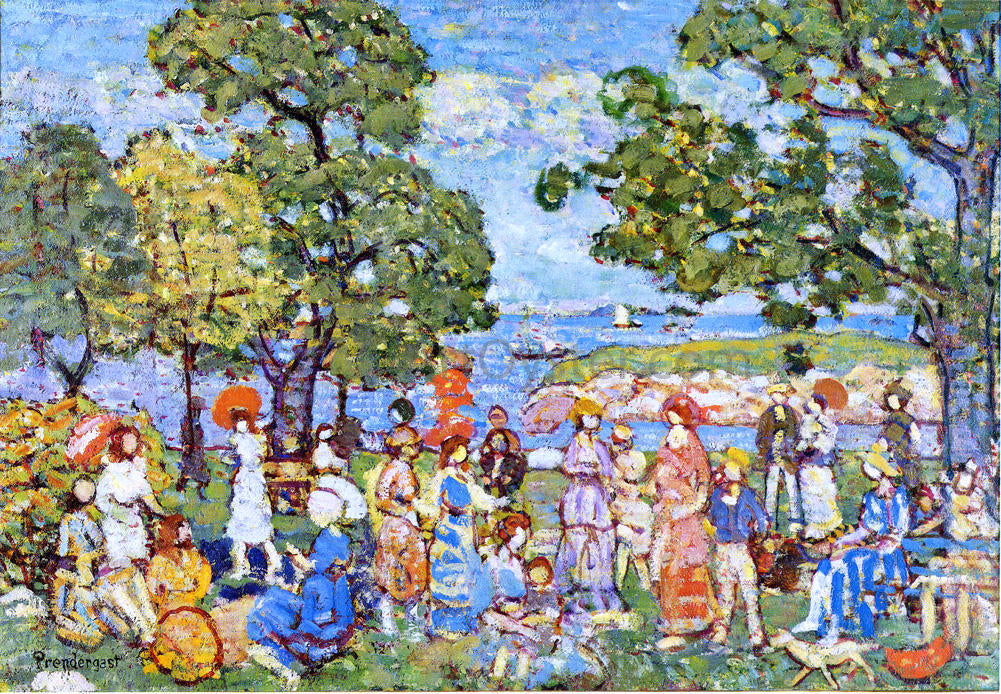  Maurice Prendergast The Promenade - Hand Painted Oil Painting