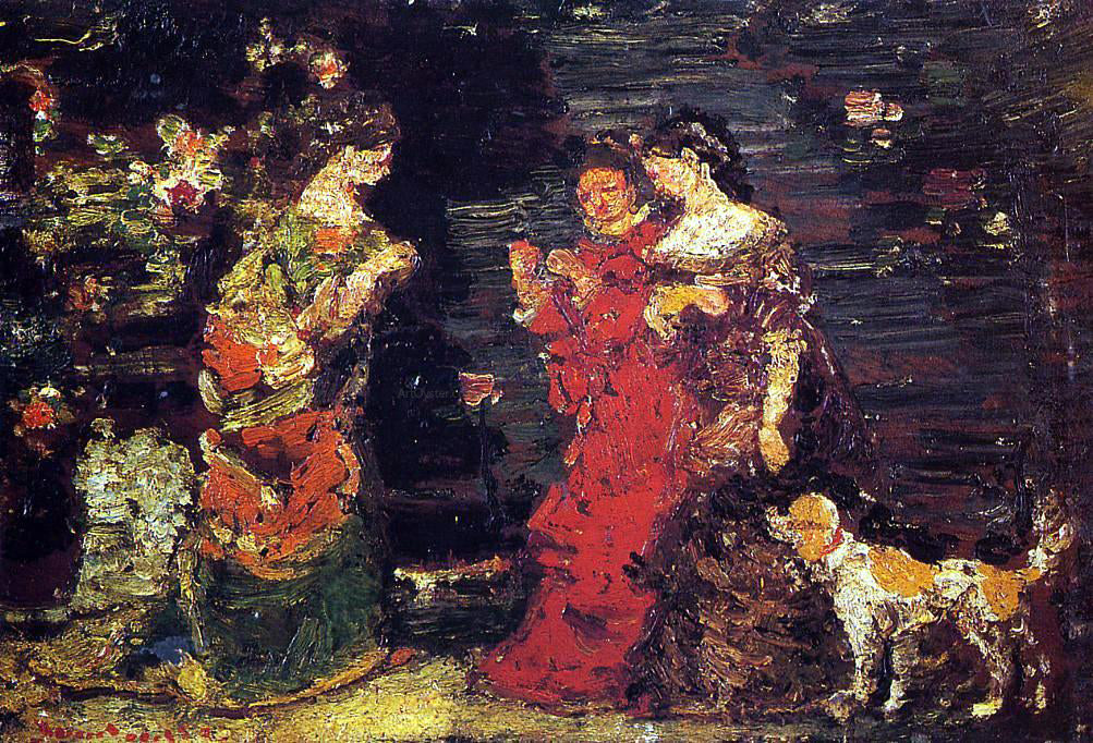  Adolphe-Joseph-Thomas Monticelli The Promenade - Hand Painted Oil Painting