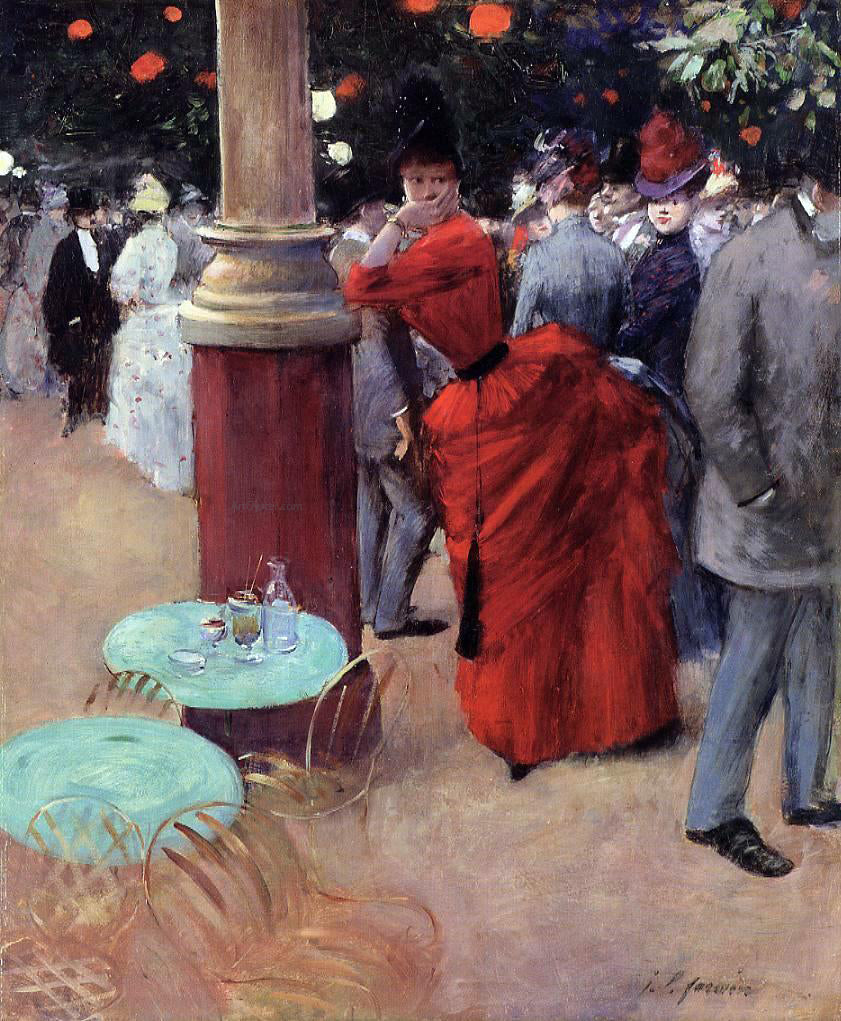  Jean-Louis Forain The Public Garden - Hand Painted Oil Painting