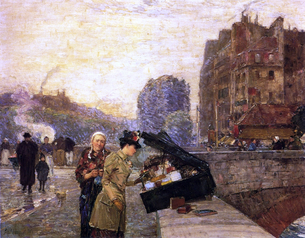  Frederick Childe Hassam The Quai St. Michel - Hand Painted Oil Painting