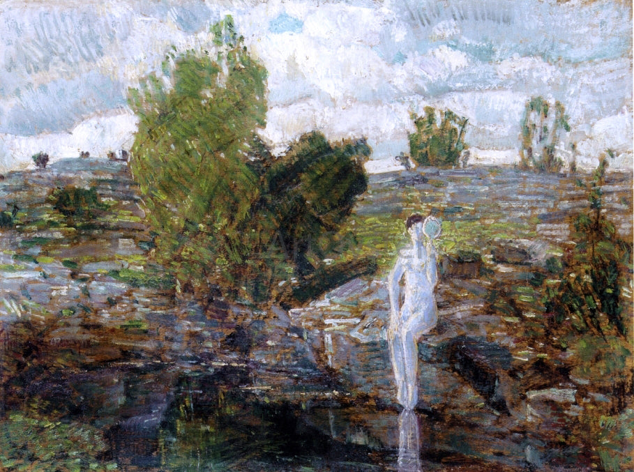  Frederick Childe Hassam The Quarry Pool, Folly Cove, Cape Ann - Hand Painted Oil Painting
