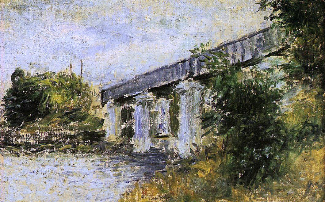  Claude Oscar Monet The Railway Bridge at Argenteuil - Hand Painted Oil Painting