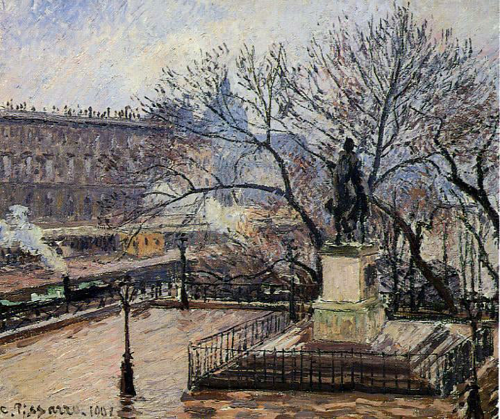  Camille Pissarro The Raised Tarrace of the Pont-Neuf and Statue of Henri IV - Hand Painted Oil Painting