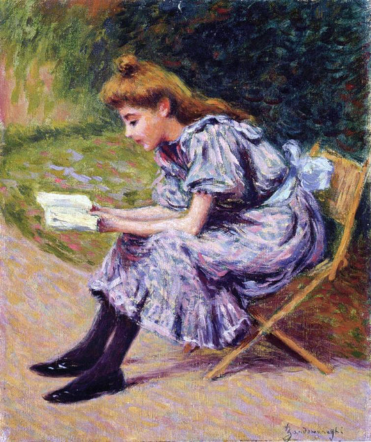  Federico Zandomeneghi The Reader - Hand Painted Oil Painting