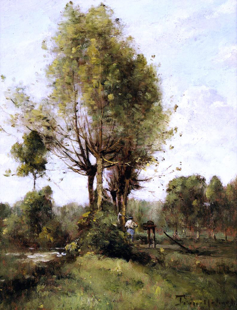  Paul Desire Trouillebert The Reaper by the River - Hand Painted Oil Painting
