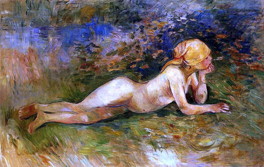  Berthe Morisot The Reclining Shepherdess - Hand Painted Oil Painting