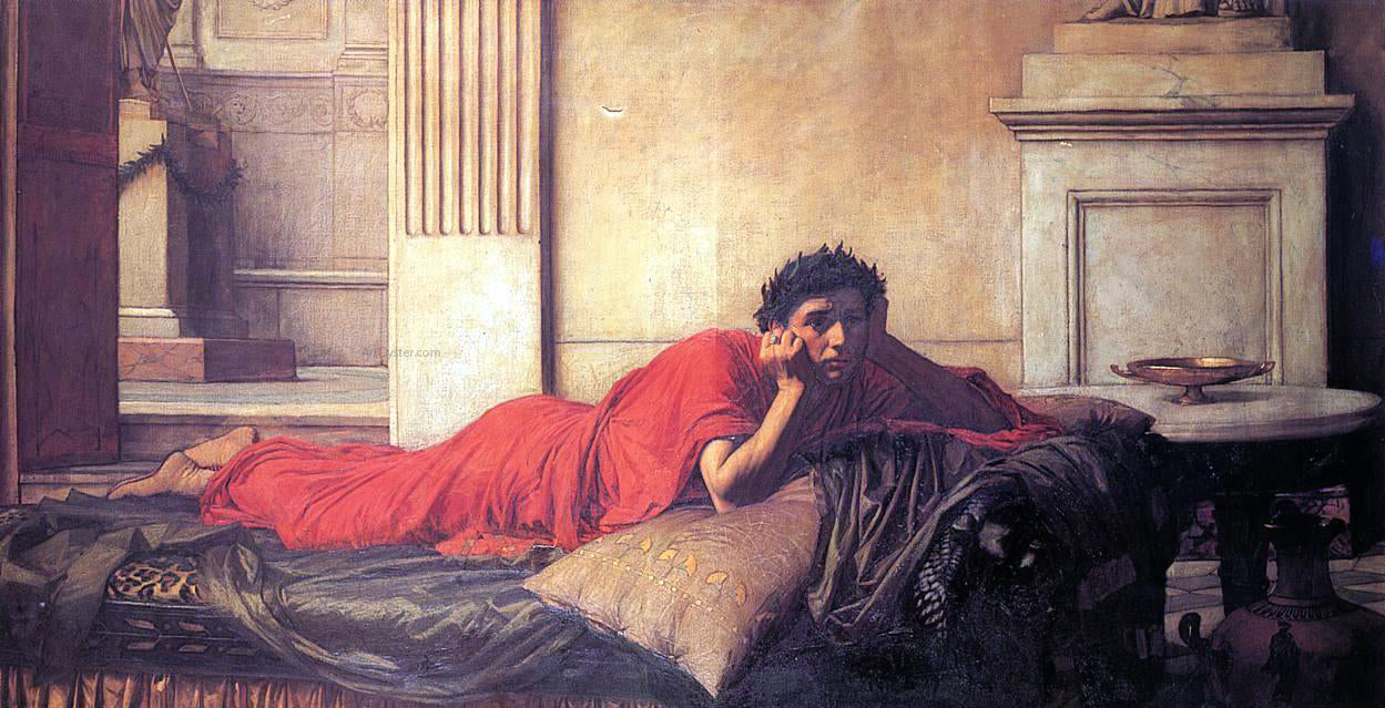  John William Waterhouse The Remorse of Nero After the Murder of His Mother - Hand Painted Oil Painting