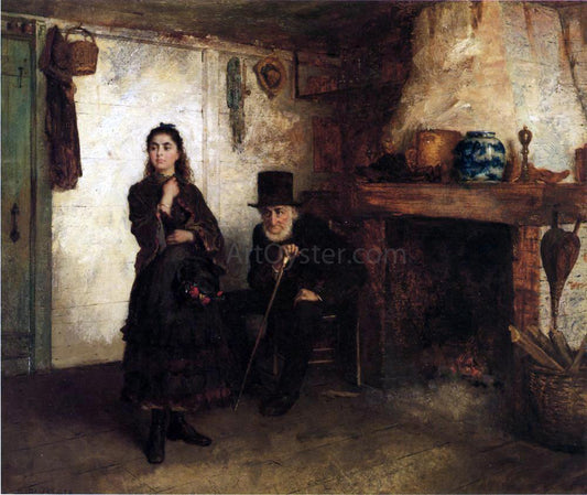  Eastman Johnson The Reprimand - Hand Painted Oil Painting