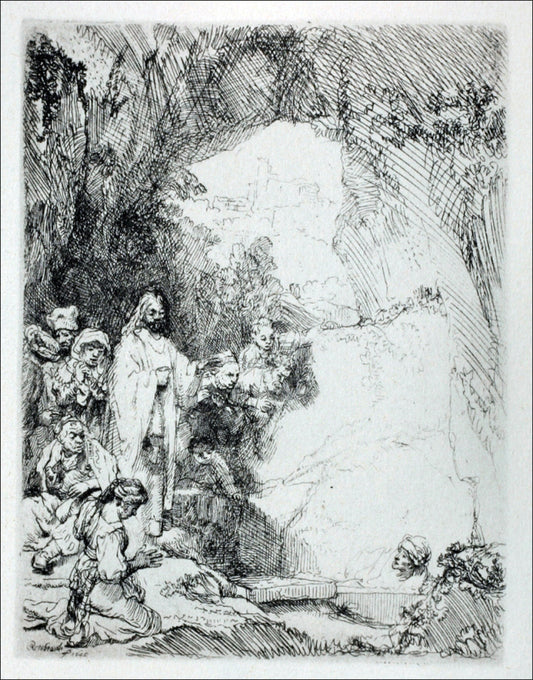  Rembrandt Van Rijn The Resurrection of Lazurus; a Small Plate - Hand Painted Oil Painting