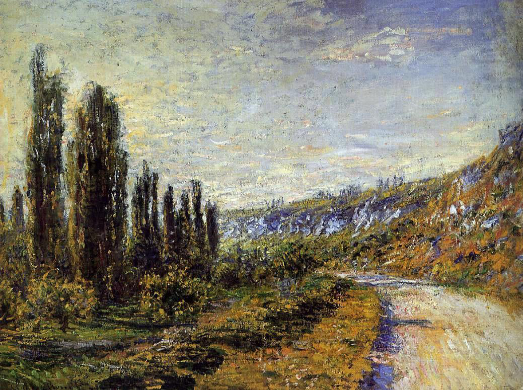  Claude Oscar Monet The Road from Vetheuil - Hand Painted Oil Painting